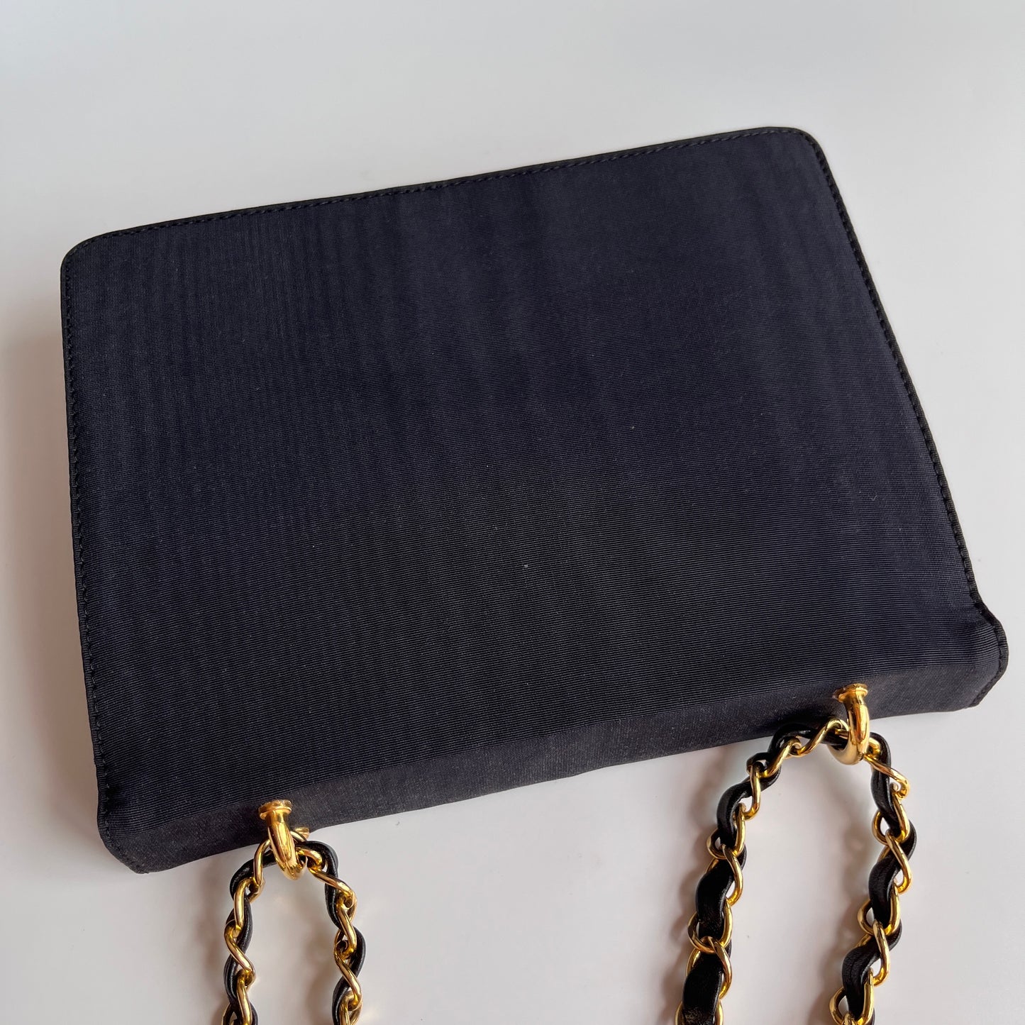 Moschino Vintage Black Nylon Chain Shoulder Bag