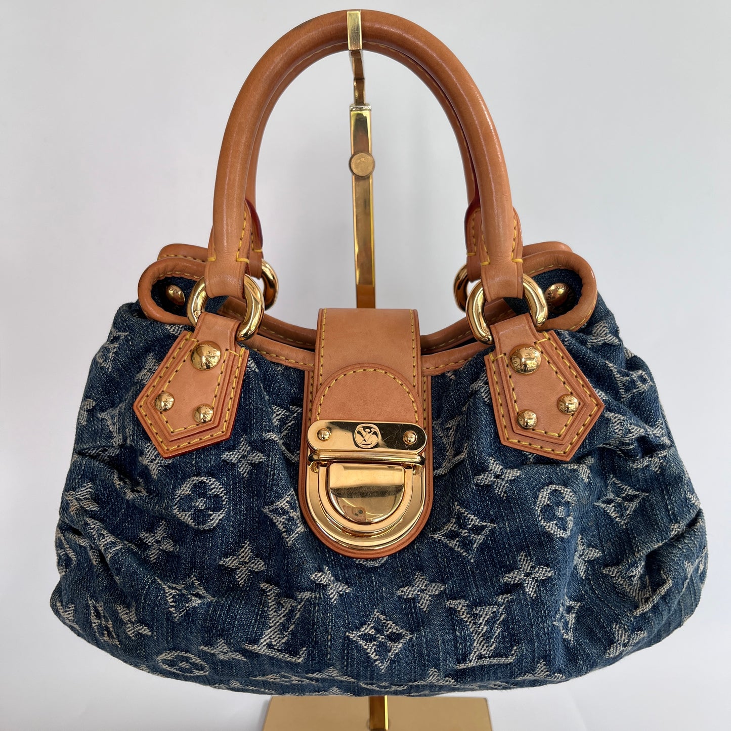 Louis Vuitton Pleaty Denim Top Handle Bag