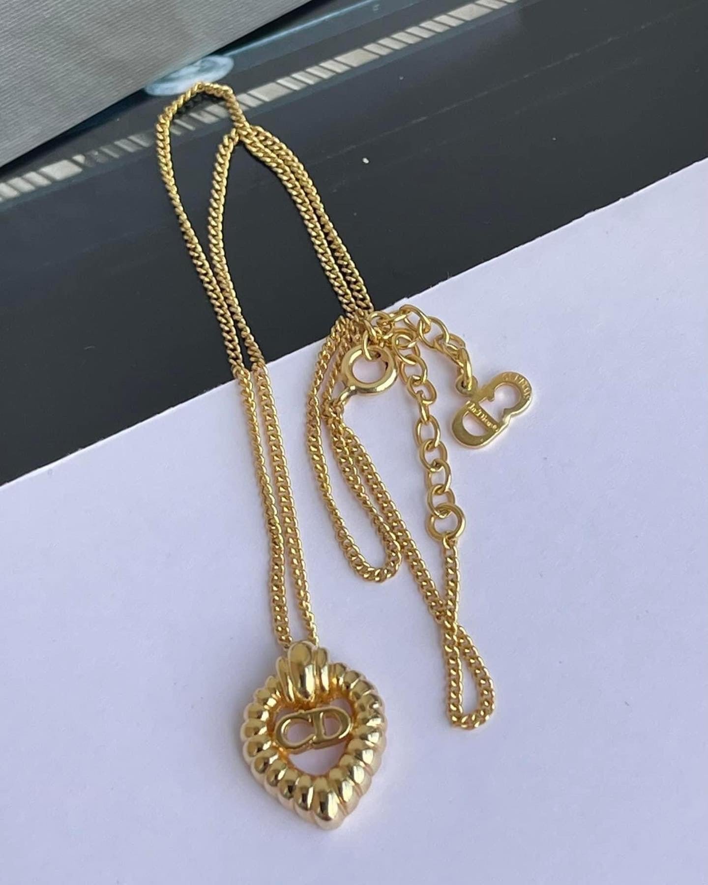 Christian Dior Vintage CD Necklace