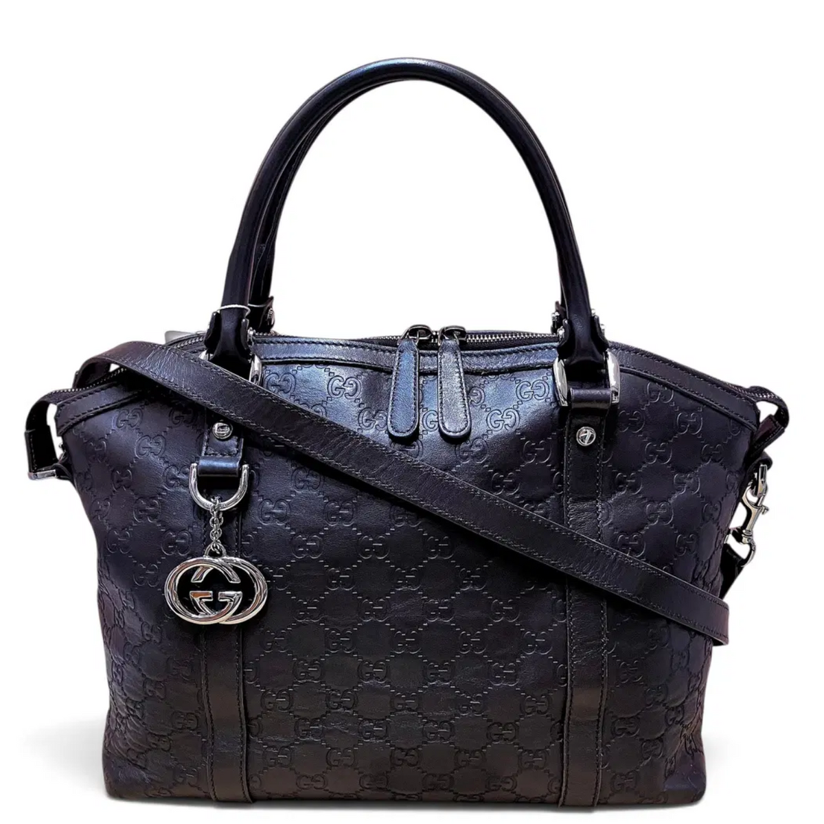 Buy Gucci Guccissima Dark Brown Tote/ Shopping 2Way Bag in Singapore