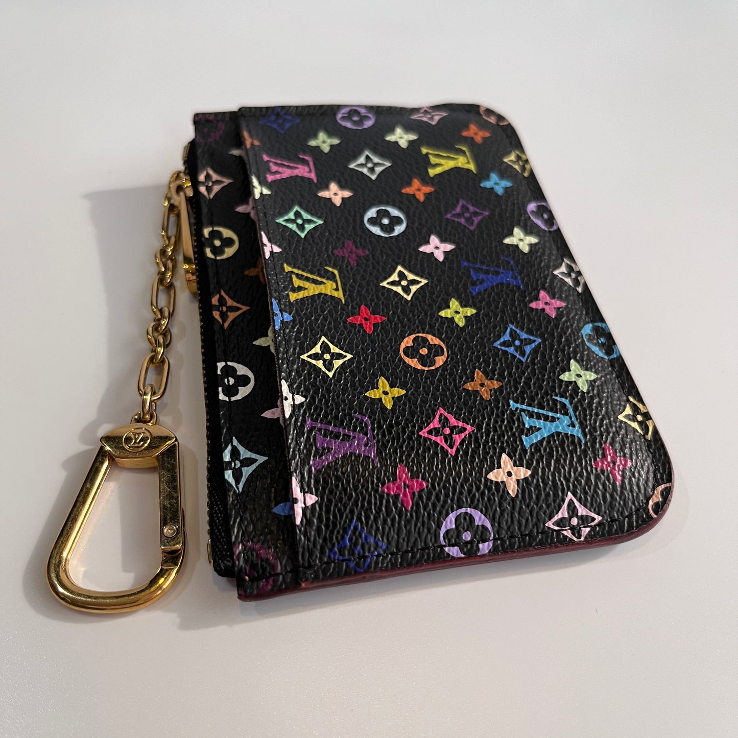 Louis Vuitton x Takashi Murakami Black Multicolor Cles Coin Purse