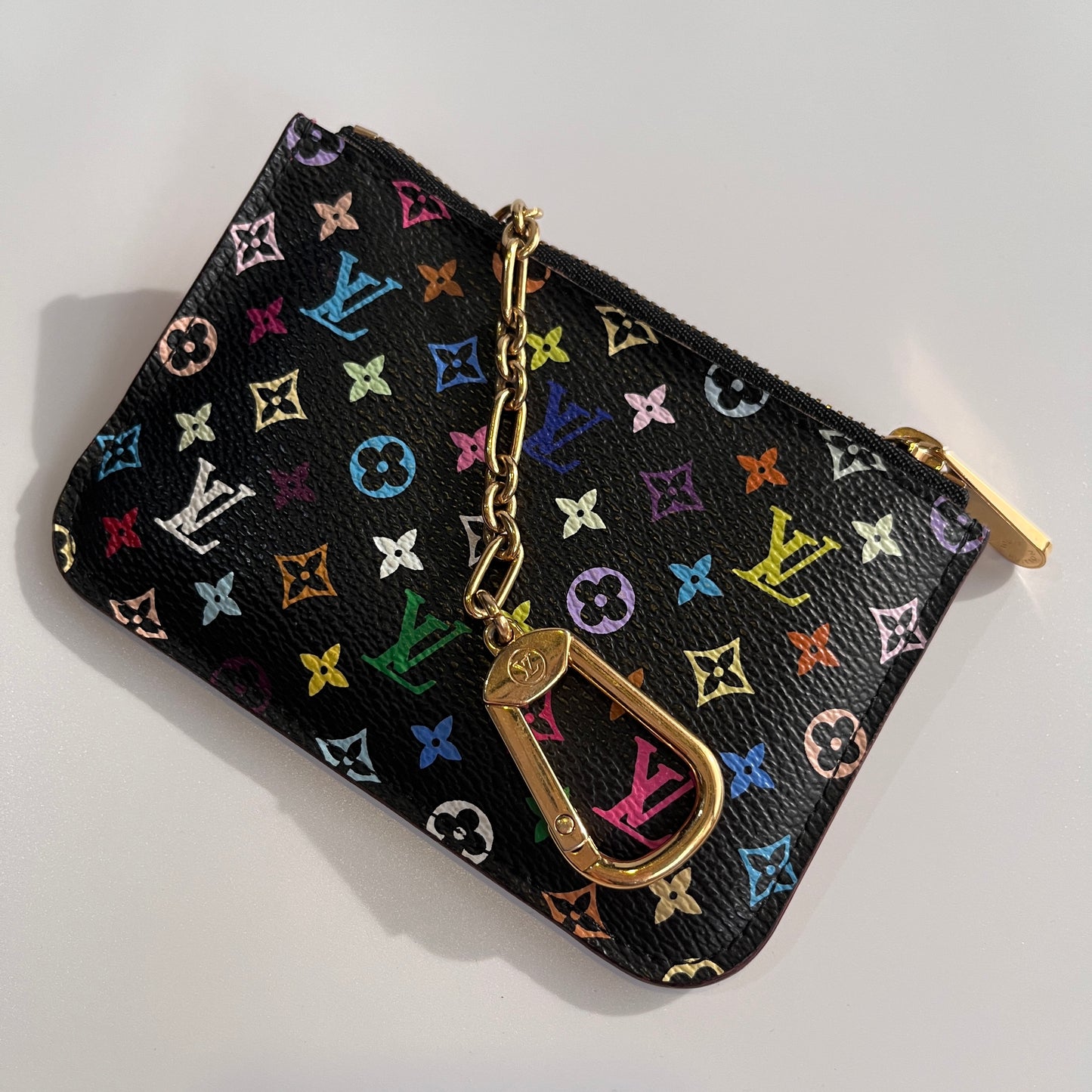 Louis Vuitton x Takashi Murakami Black Multicolor Cles Coin Purse