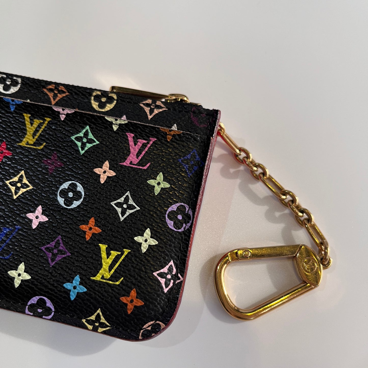 Louis Vuitton x Takashi Murakami Black Multicolor Cles Coin Purse