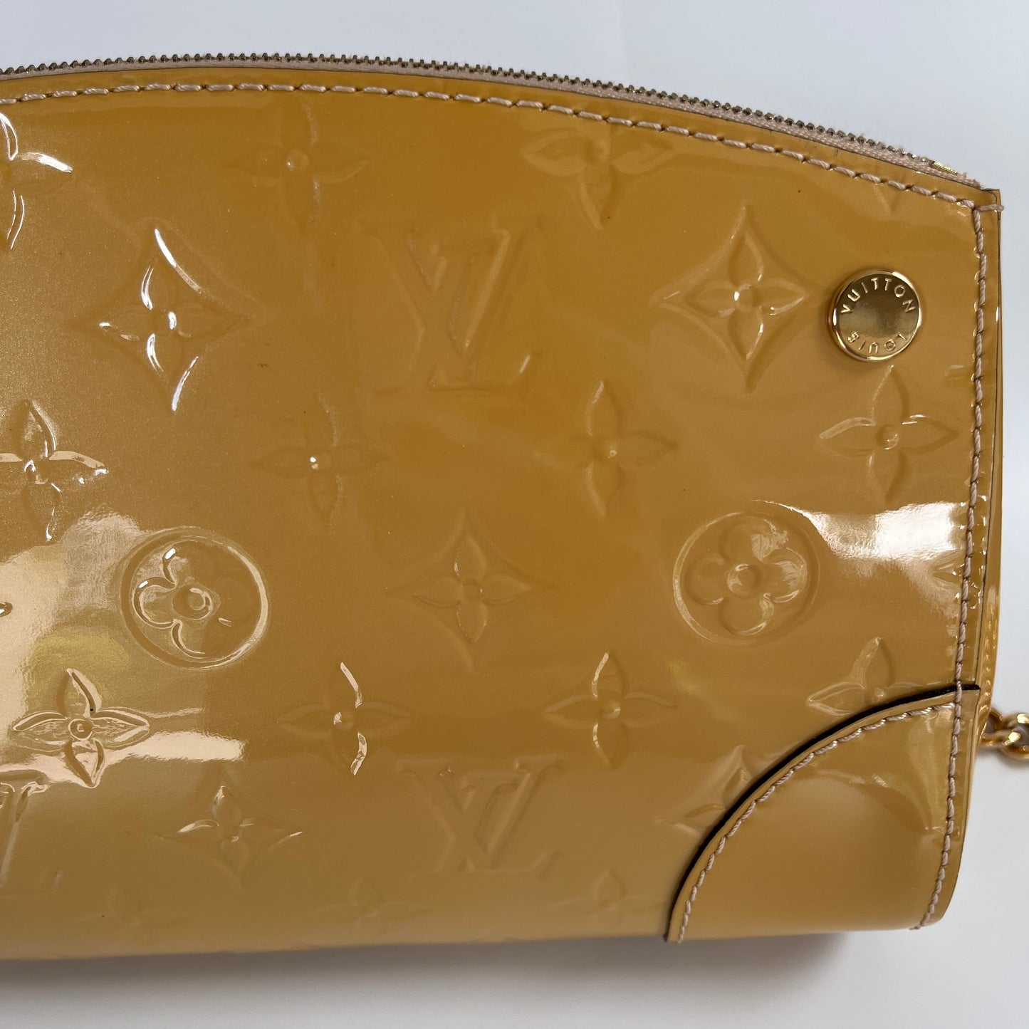 Louis Vuitton Santa Monica Yellow Vernis Clutch/ Crossbody Bag