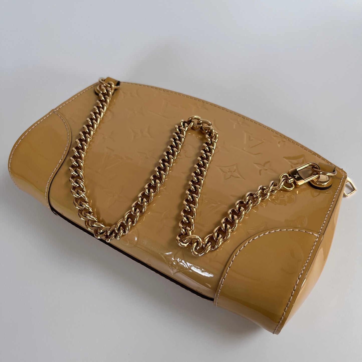 Louis Vuitton Santa Monica Yellow Vernis Clutch/ Crossbody Bag