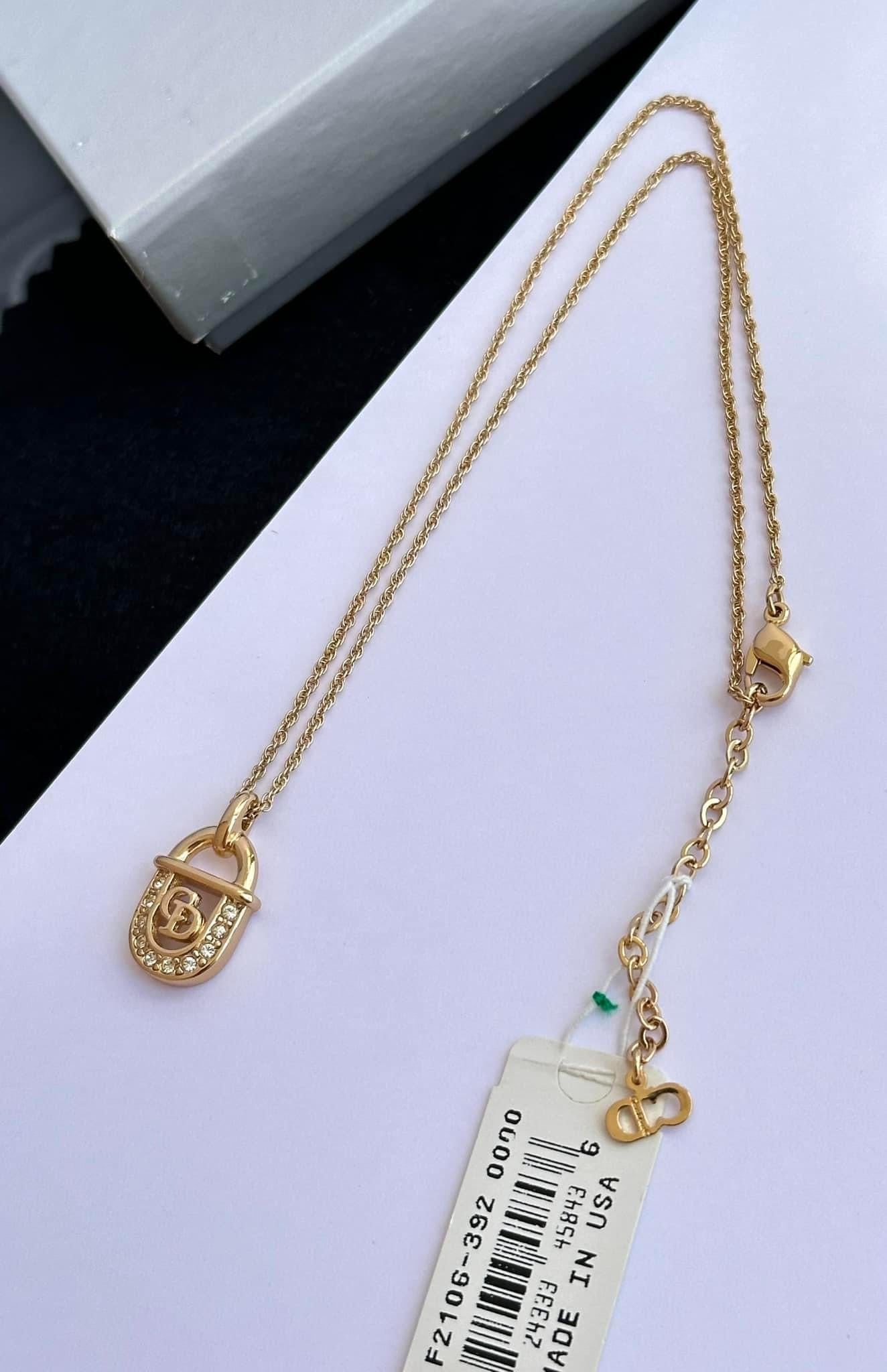 Christian Dior vintage CD logo necklace