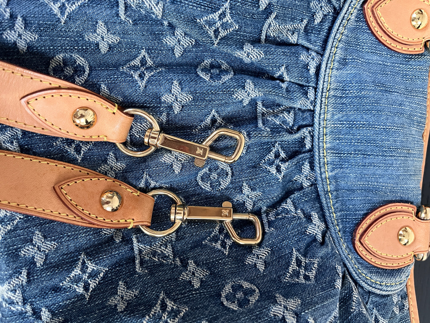 Louis Vuitton Neo Cabby MM Denim Shoulder Bag