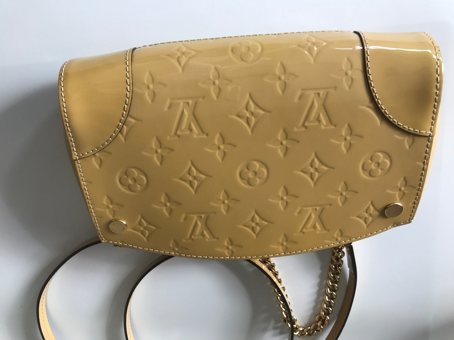 Louis Vuitton Santa Monica Yellow Vernis Clutch/ Crossbody Bag