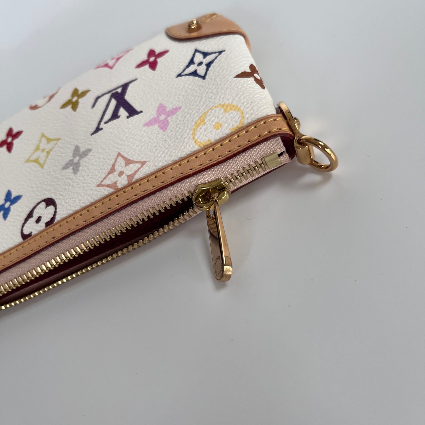 Louis Vuitton x Takashi Murakami Milla MM White Multicolor Clutch