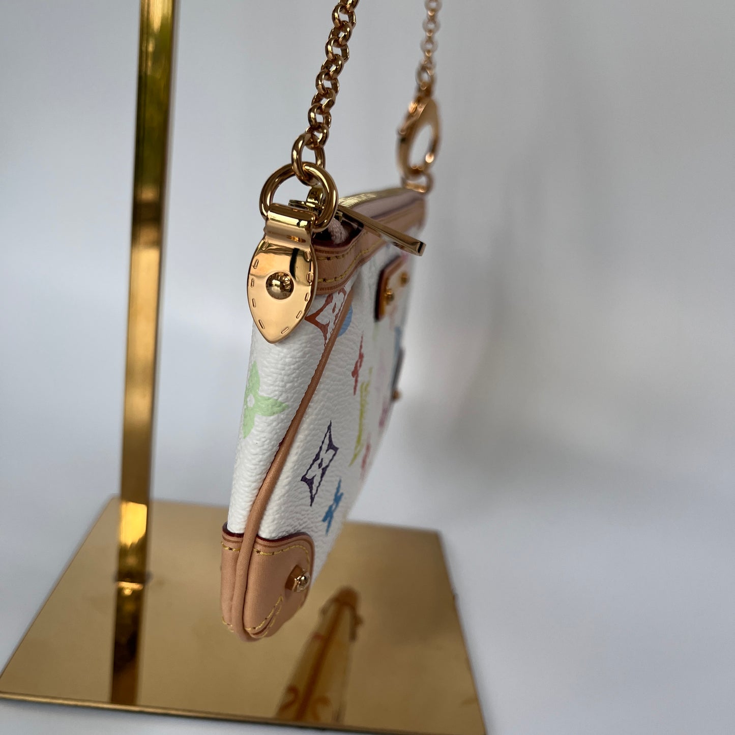 Louis Vuitton x Takashi Murakami Milla MM White Multicolor Clutch