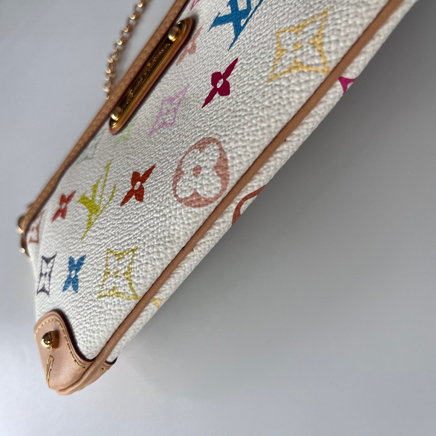 Louis Vuitton x Takashi Murakami Milla MM White Multicolor Clutch