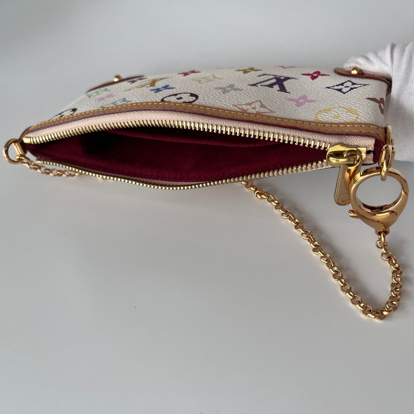 Louis Vuitton x Takashi Murakami Milla MM White Multicolor Clutch