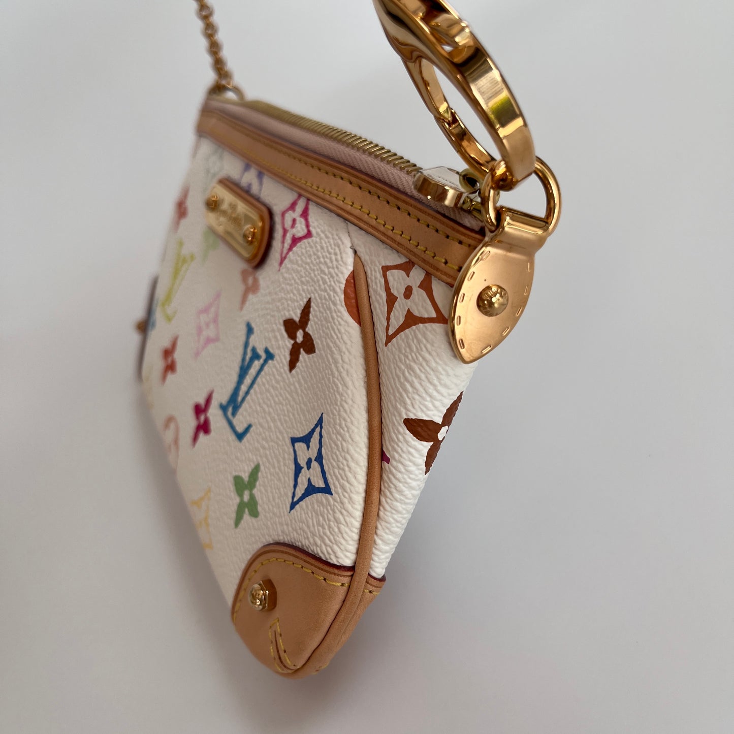 Louis Vuitton x Takashi Murakami Milla MM White Multicolor Clutch