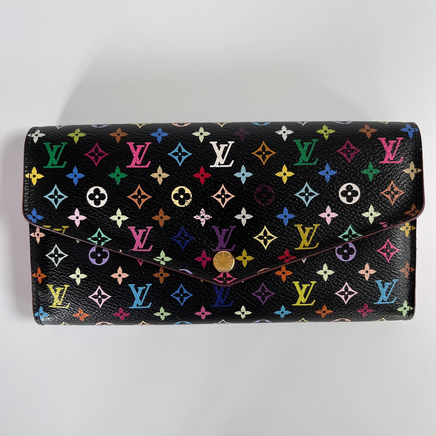 Louis Vuitton x Takashi Murakami Sarah Black Multicolor Wallet