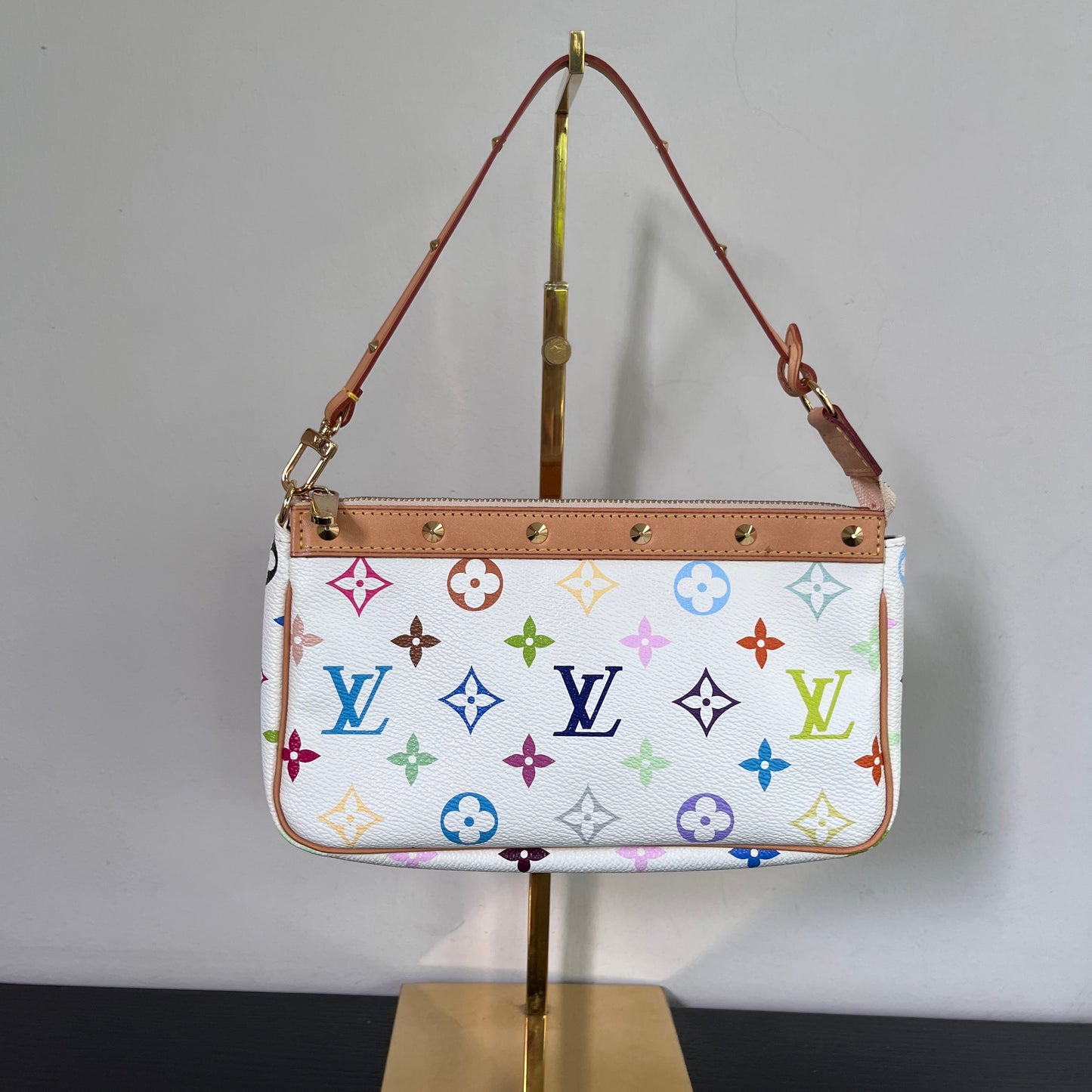 Louis Vuitton x Takashi Murakami White Multicolor Pochette