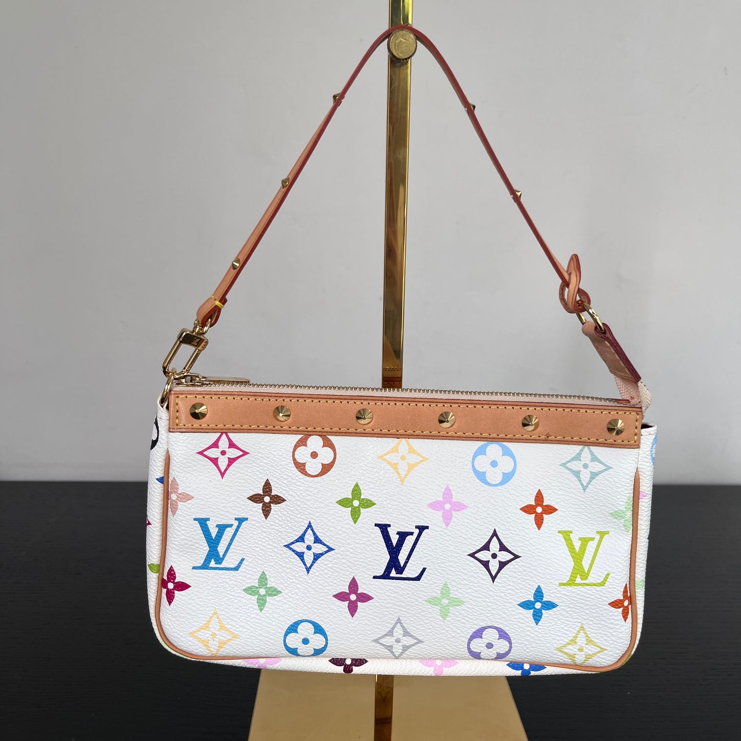 Louis Vuitton x Takashi Murakami White Multicolor Pochette