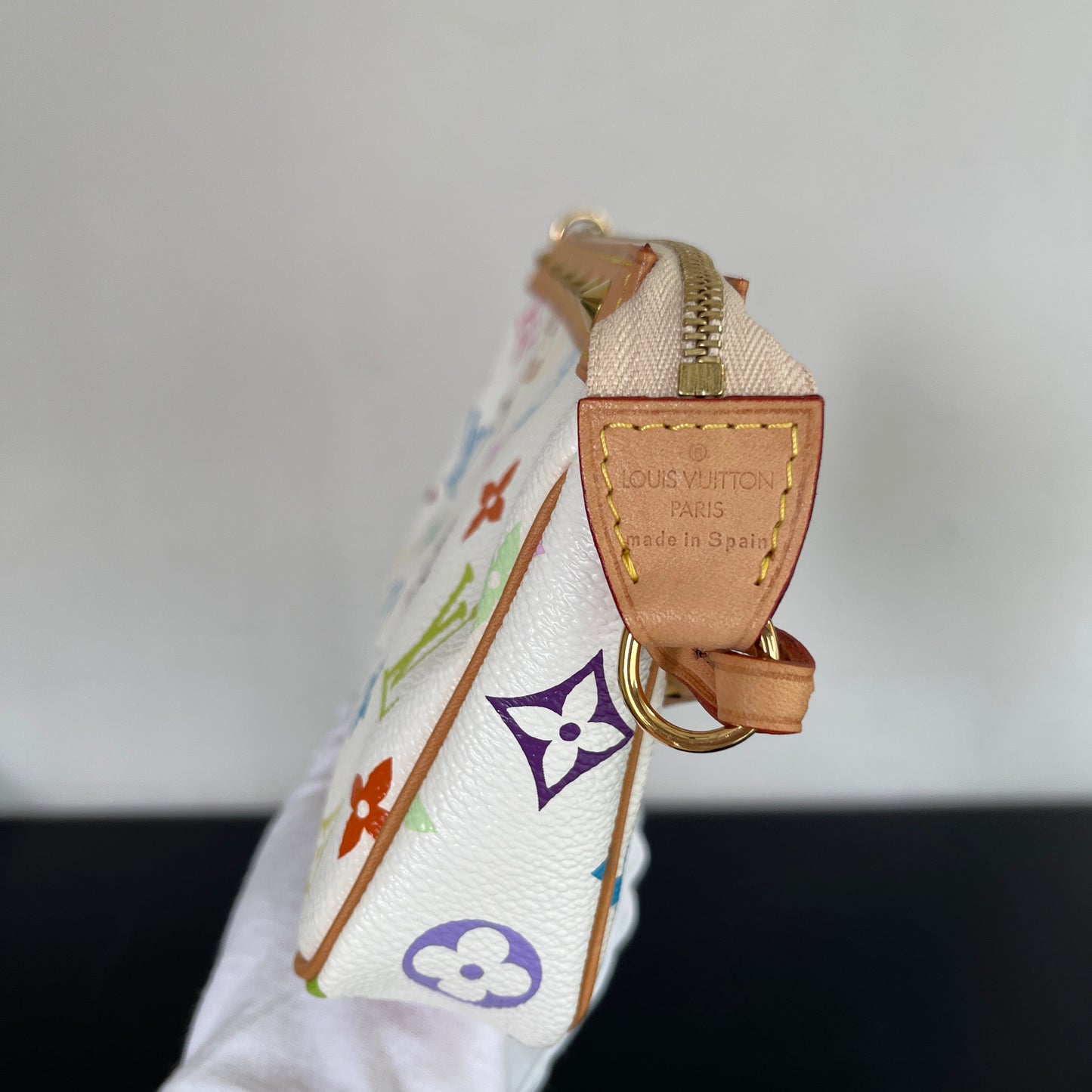Louis Vuitton x Takashi Murakami White Multicolor Pochette