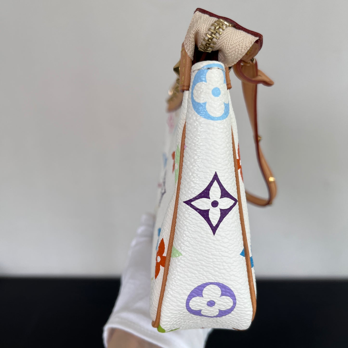 Louis Vuitton x Takashi Murakami White Multicolor Pochette