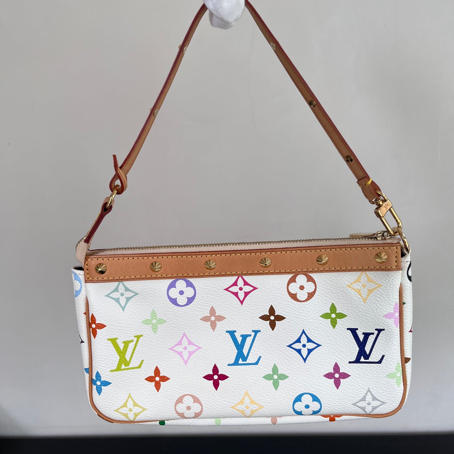 Louis Vuitton x Takashi Murakami White Multicolor Pochette