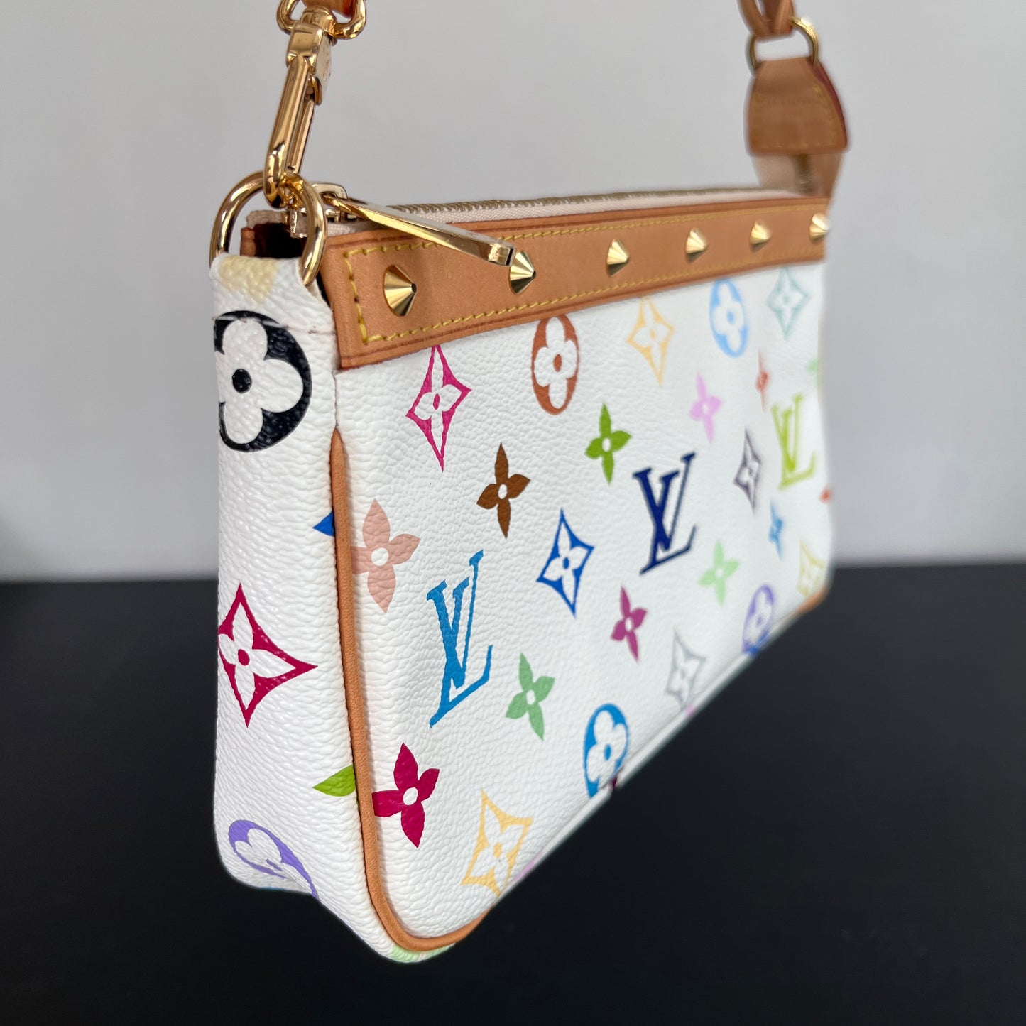 Louis Vuitton x Takashi Murakami White Multicolor Pochette