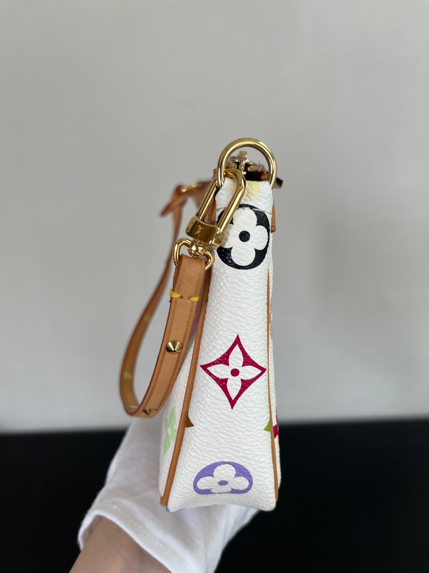 Louis Vuitton x Takashi Murakami White Multicolor Pochette