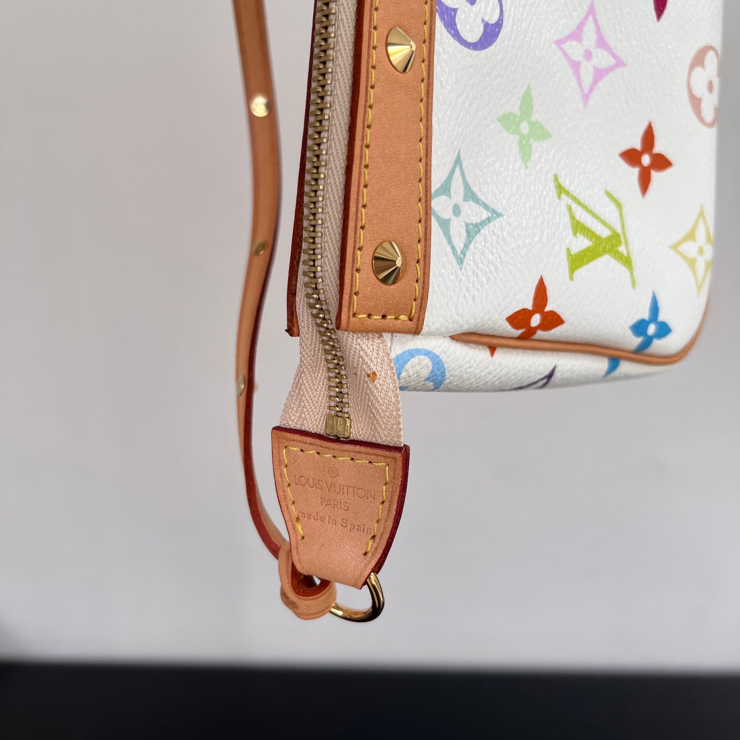 Louis Vuitton x Takashi Murakami White Multicolor Pochette
