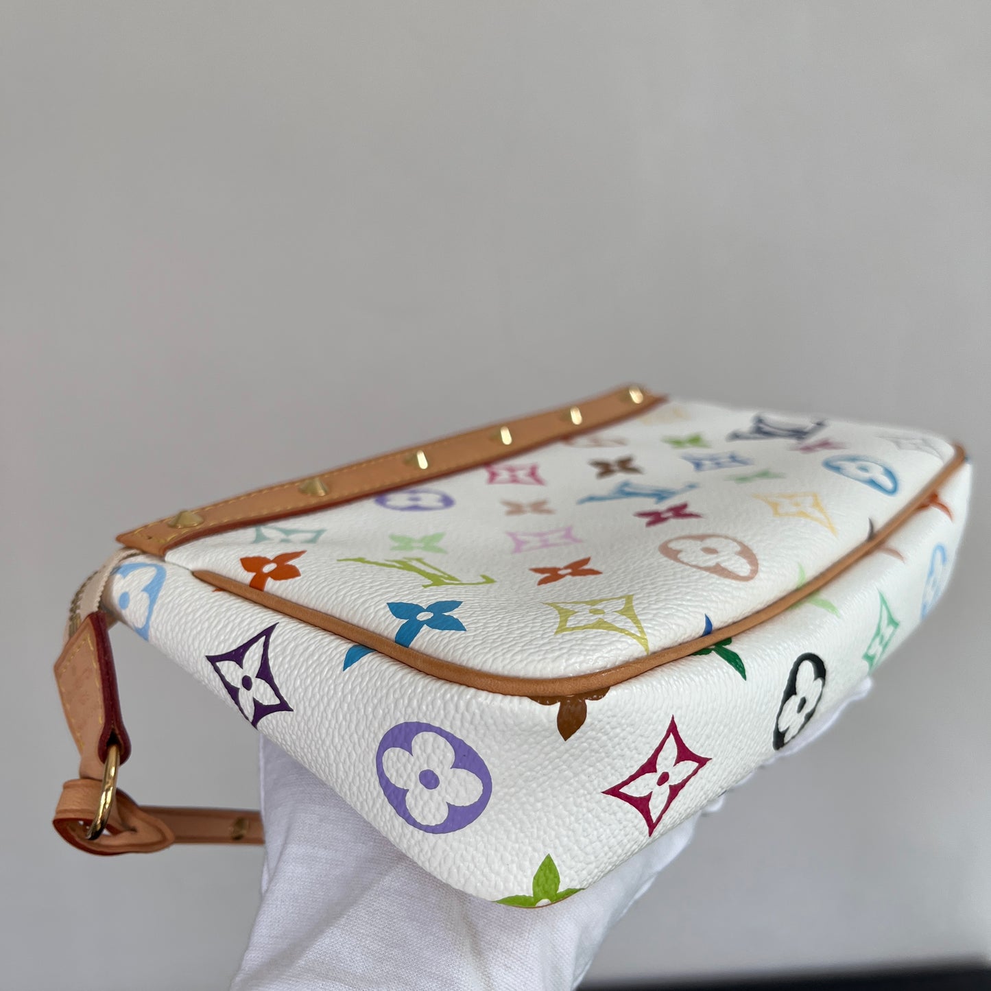 Louis Vuitton x Takashi Murakami White Multicolor Pochette