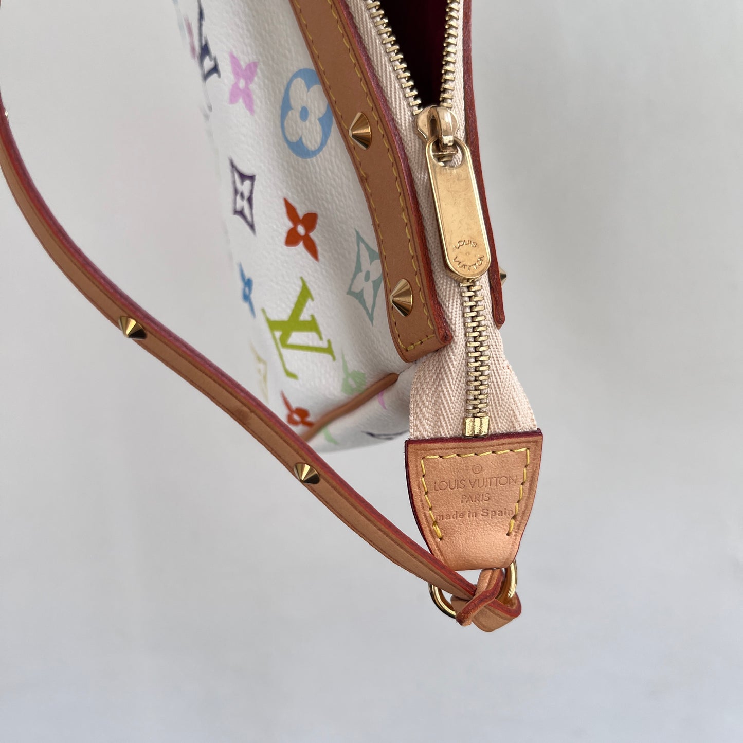 Louis Vuitton x Takashi Murakami White Multicolor Pochette