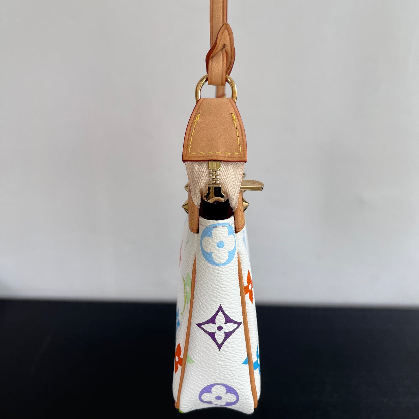 Louis Vuitton x Takashi Murakami White Multicolor Pochette