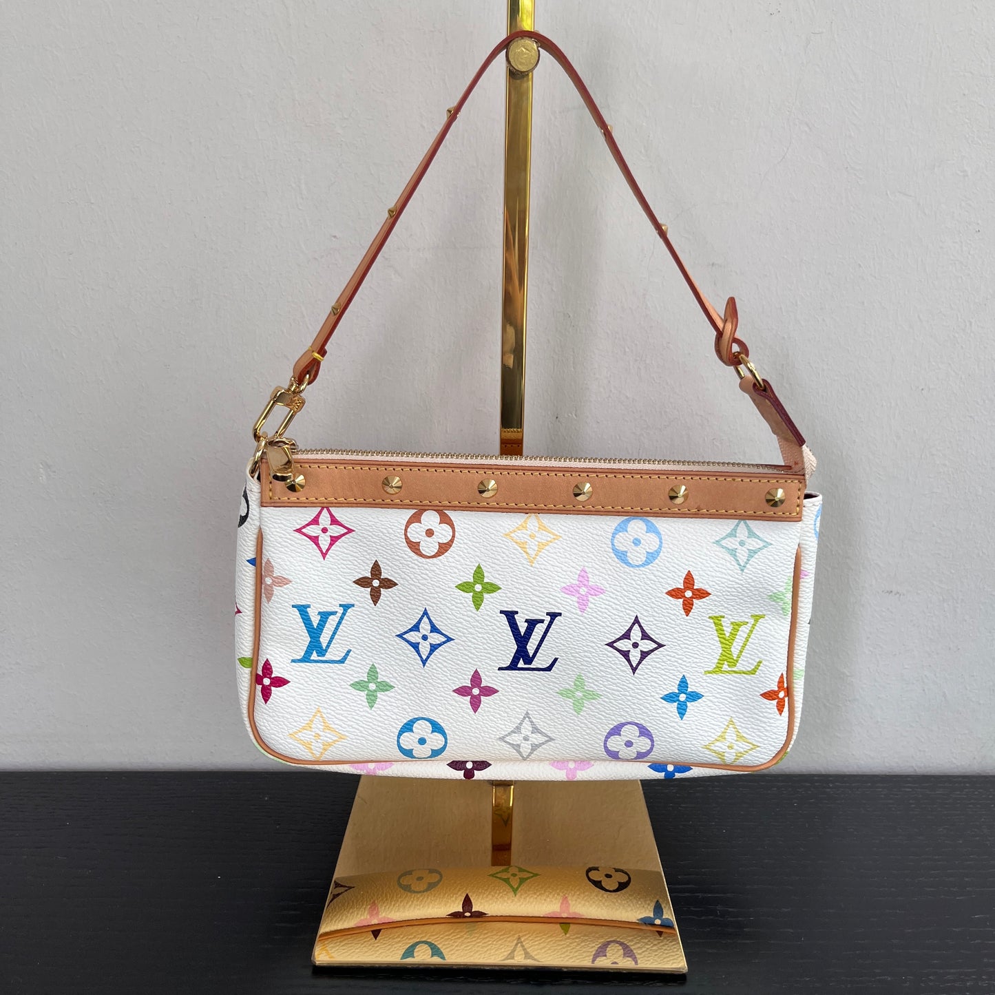 Louis Vuitton x Takashi Murakami White Multicolor Pochette