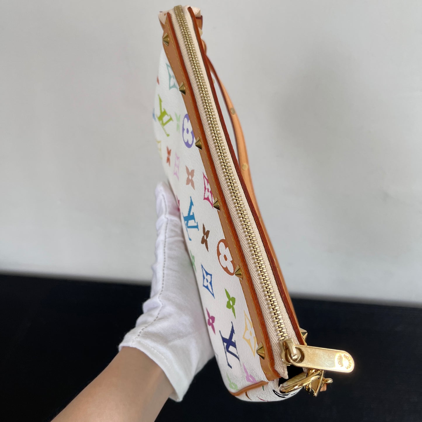 Louis Vuitton x Takashi Murakami White Multicolor Pochette