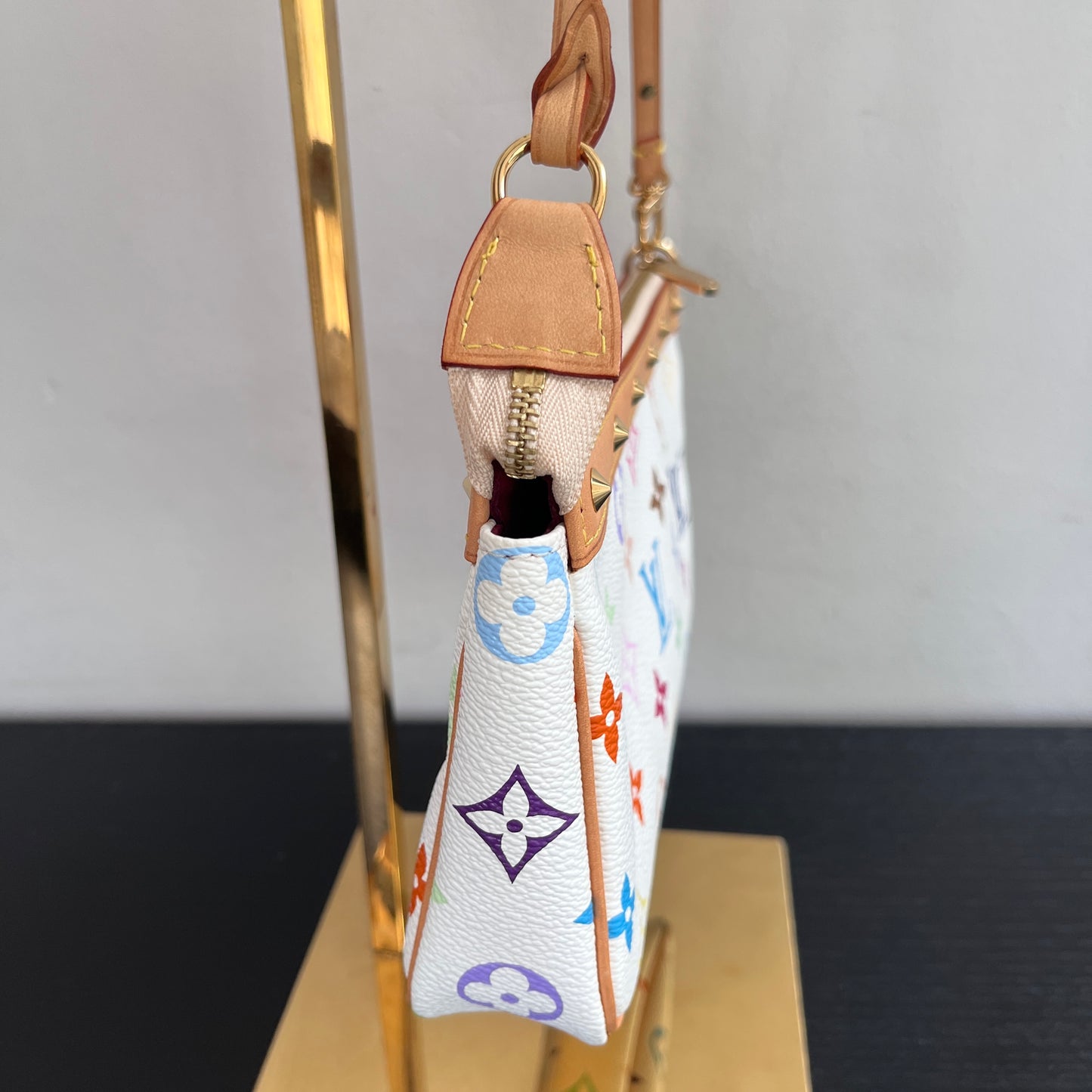Louis Vuitton x Takashi Murakami White Multicolor Pochette