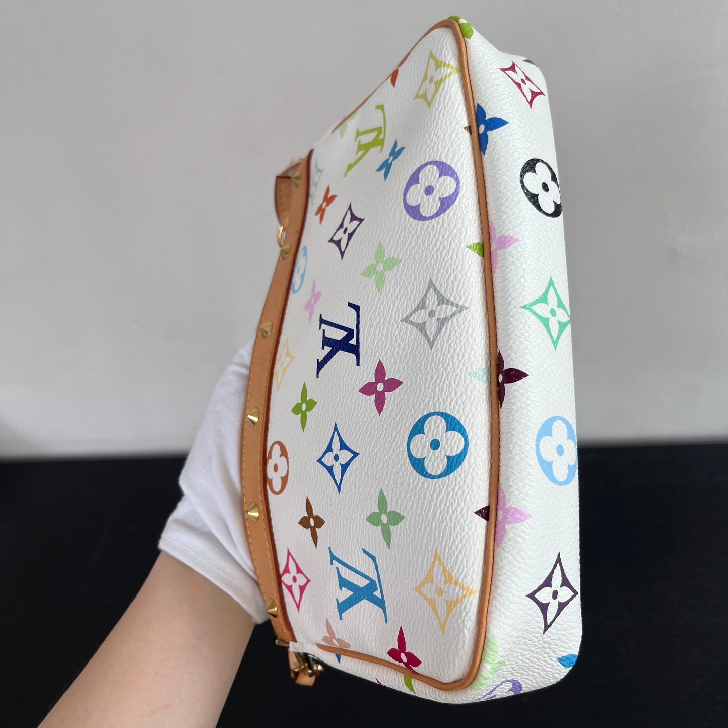 Louis Vuitton x Takashi Murakami White Multicolor Pochette