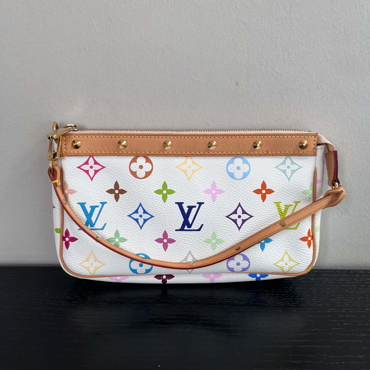 Louis Vuitton x Takashi Murakami White Multicolor Pochette
