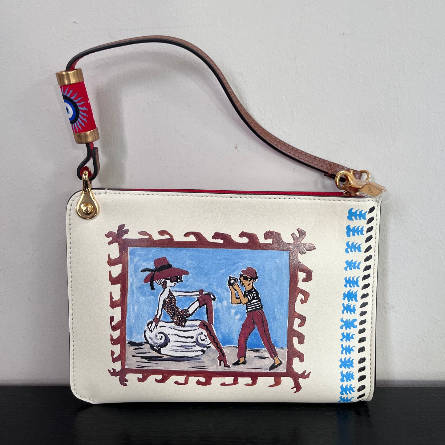 Christian Louboutin Greekaba Leather Wristlet/ Pochette