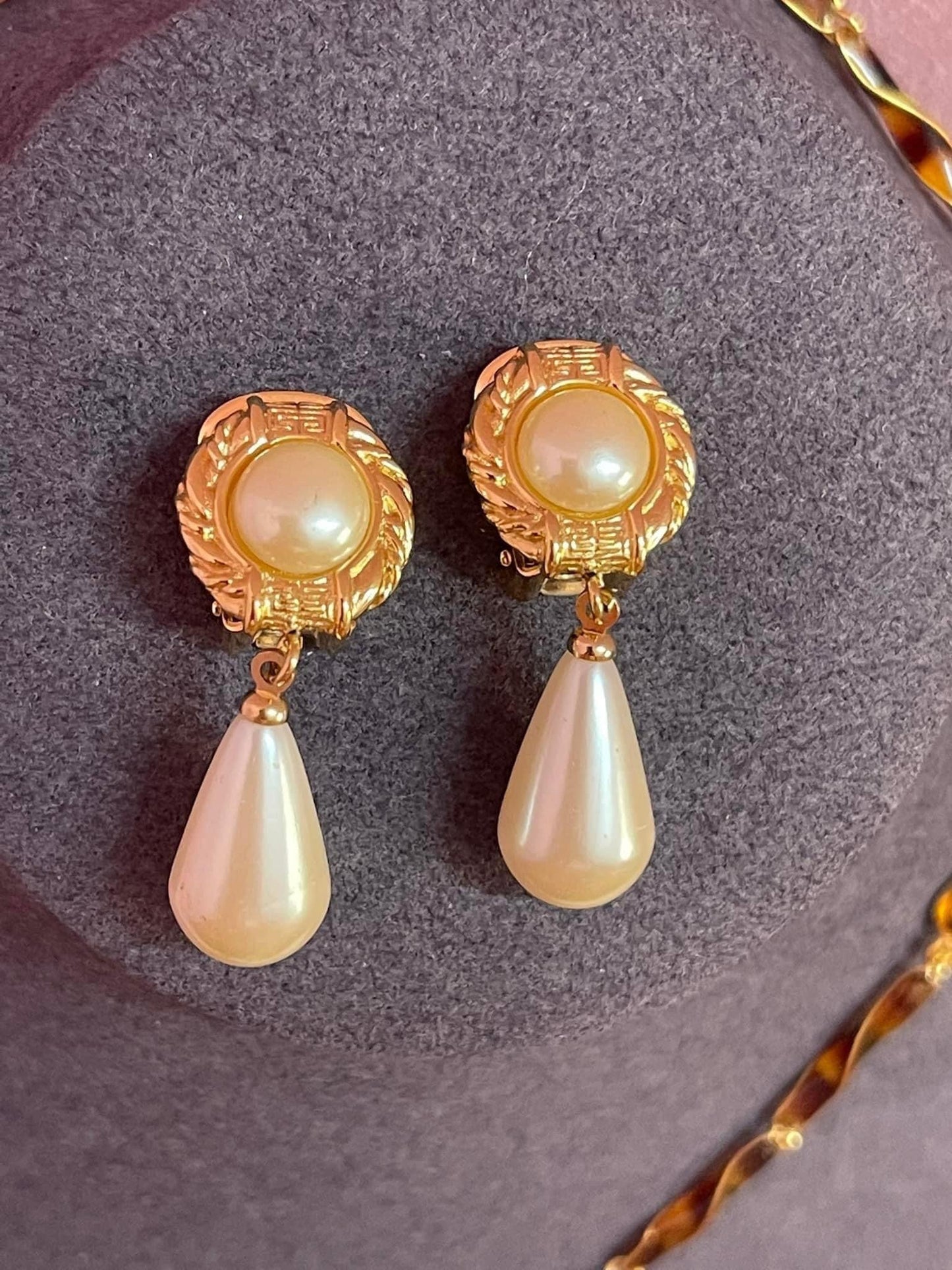 Givenchy Vintage Drop Clip-On Earrings