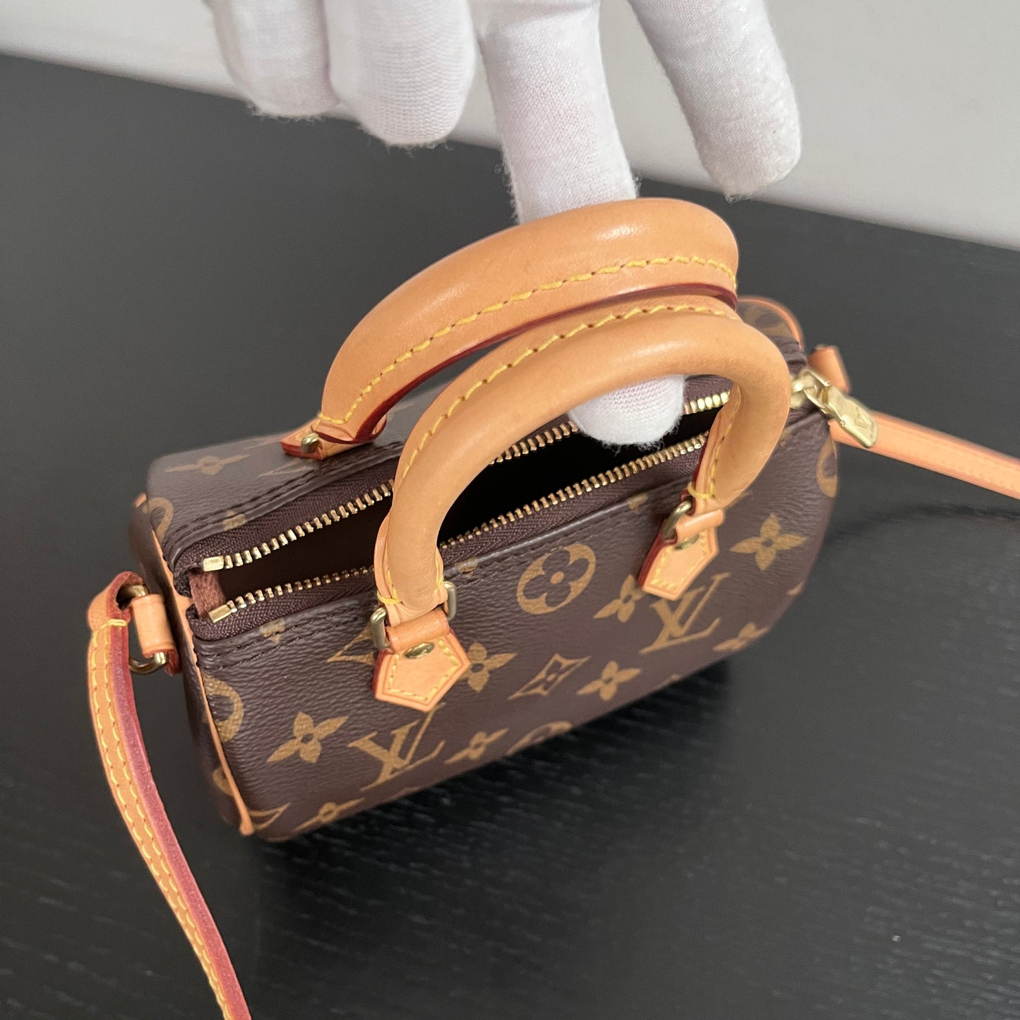 Louis Vuitton 2020 Nano Speedy Monogram Crossbody Bag
