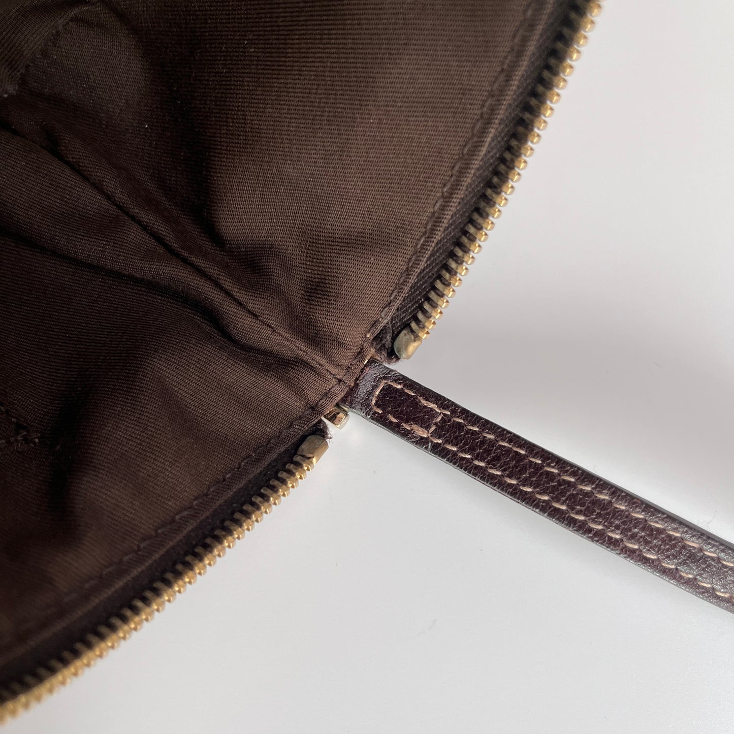 Gucci Vintage GG Canvas Wristlet Pouch