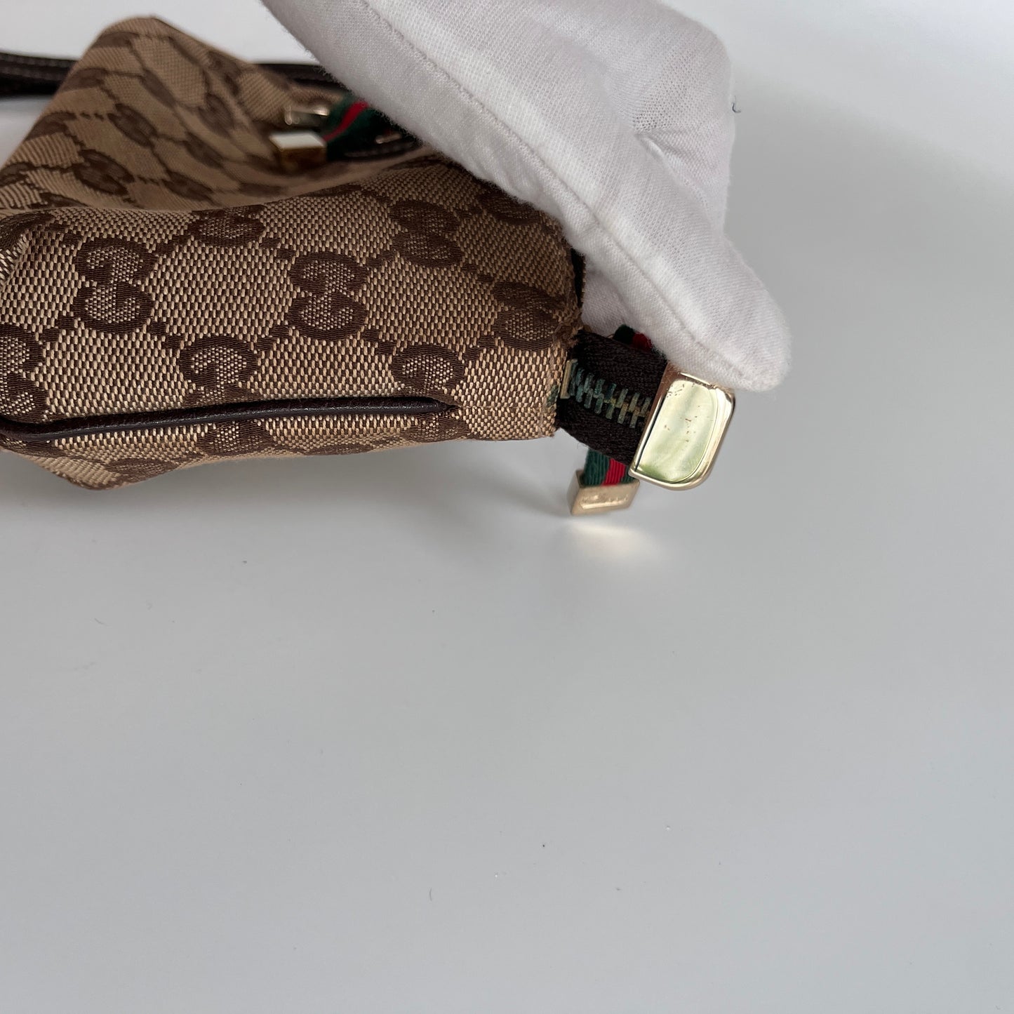 Gucci Vintage GG Canvas Wristlet Pouch