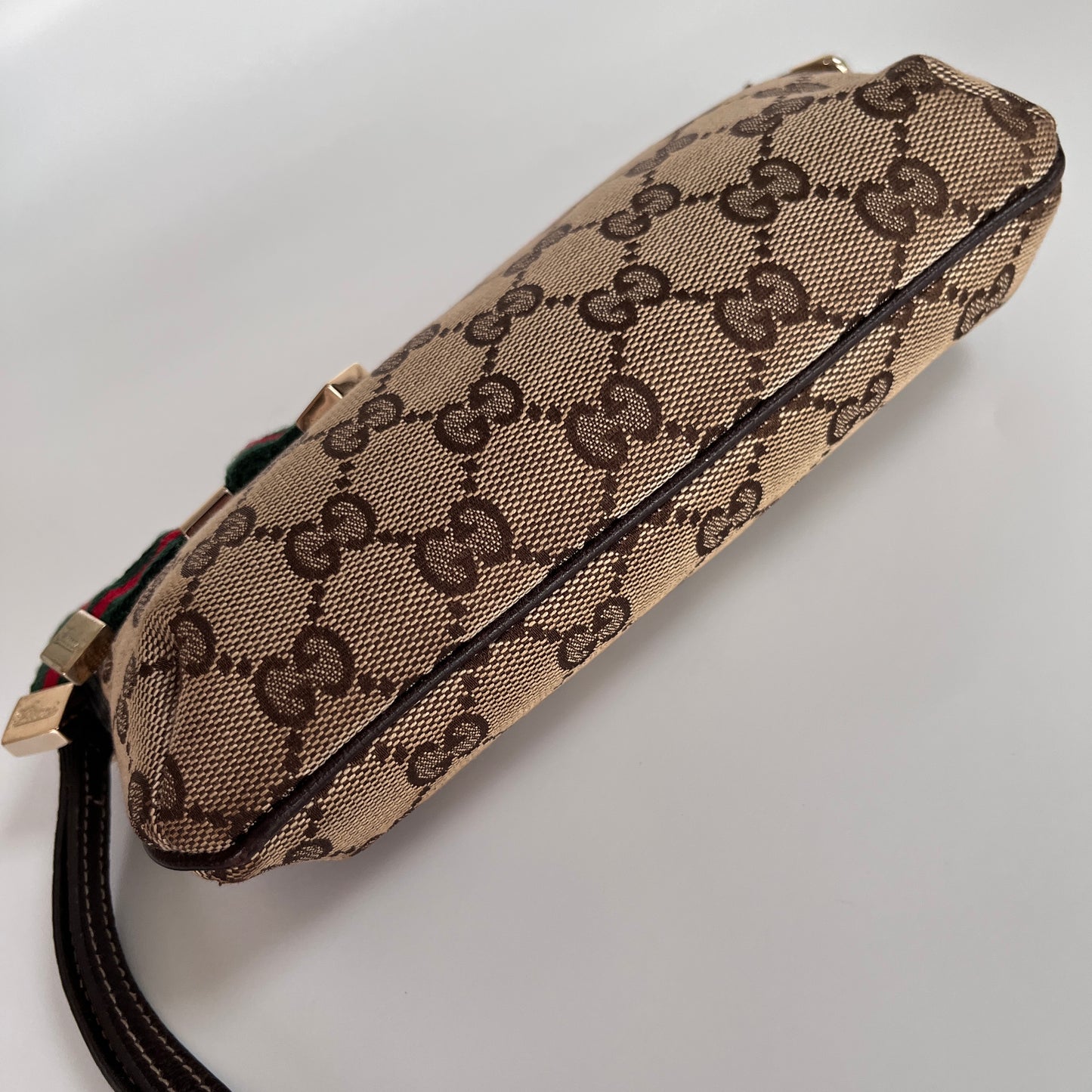Gucci Vintage GG Canvas Wristlet Pouch