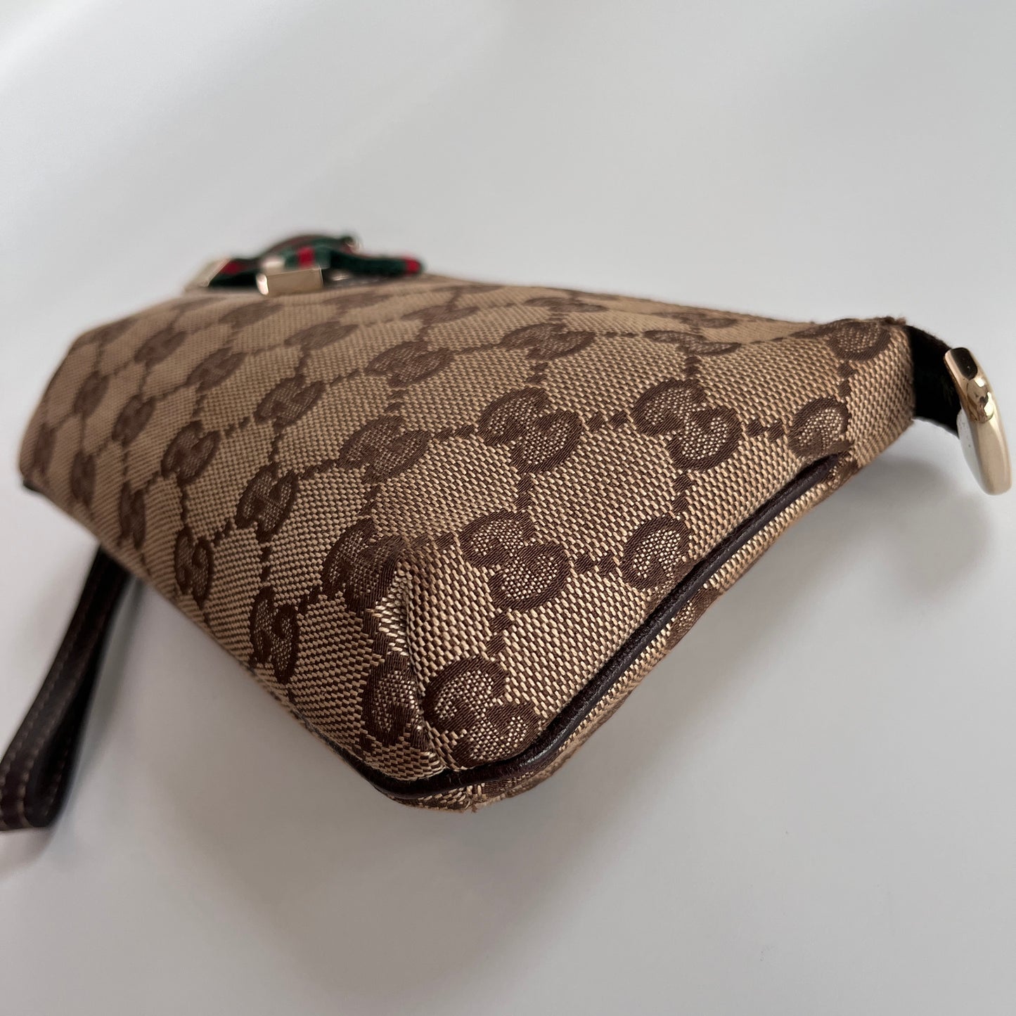Gucci Vintage GG Canvas Wristlet Pouch