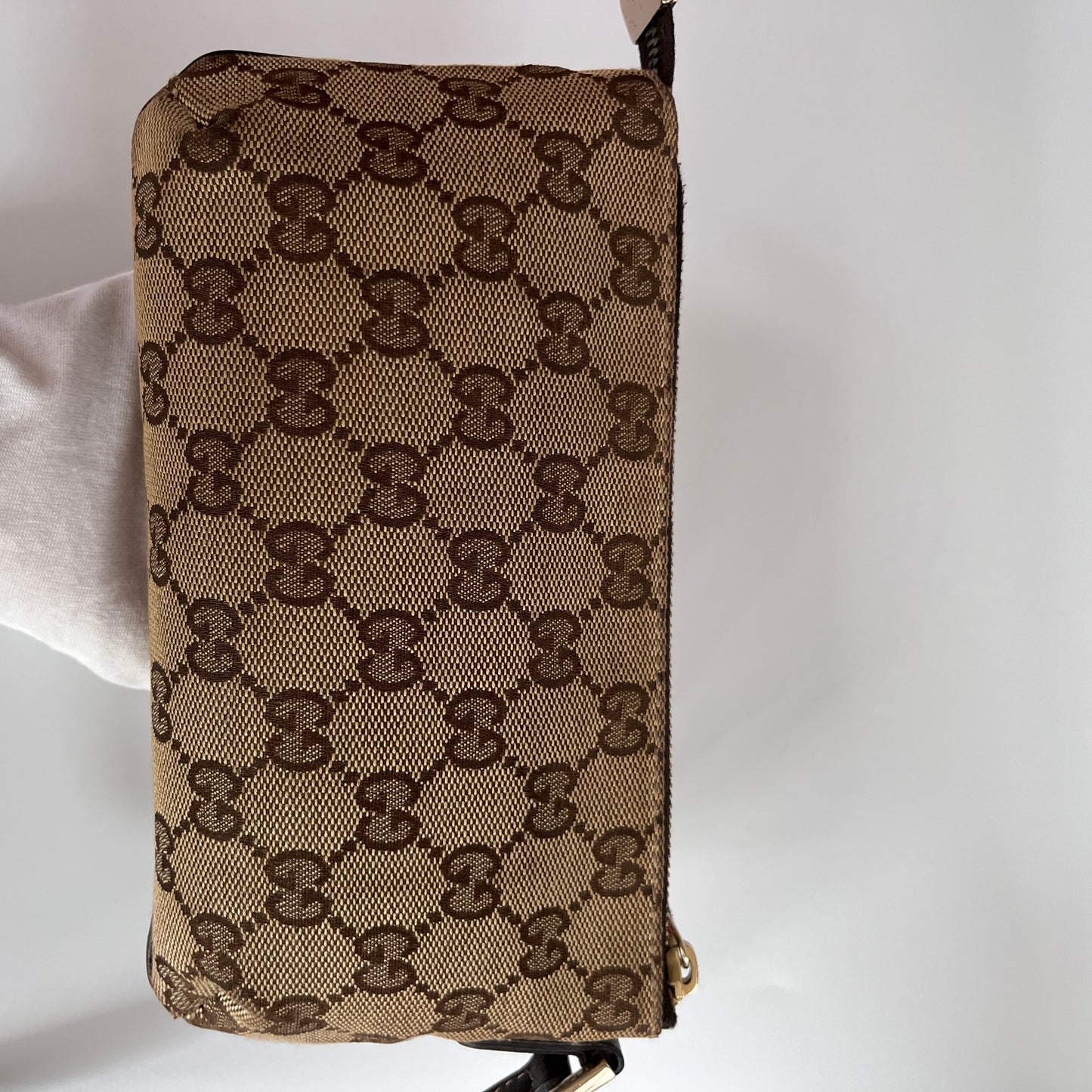Gucci Vintage GG Canvas Wristlet Pouch