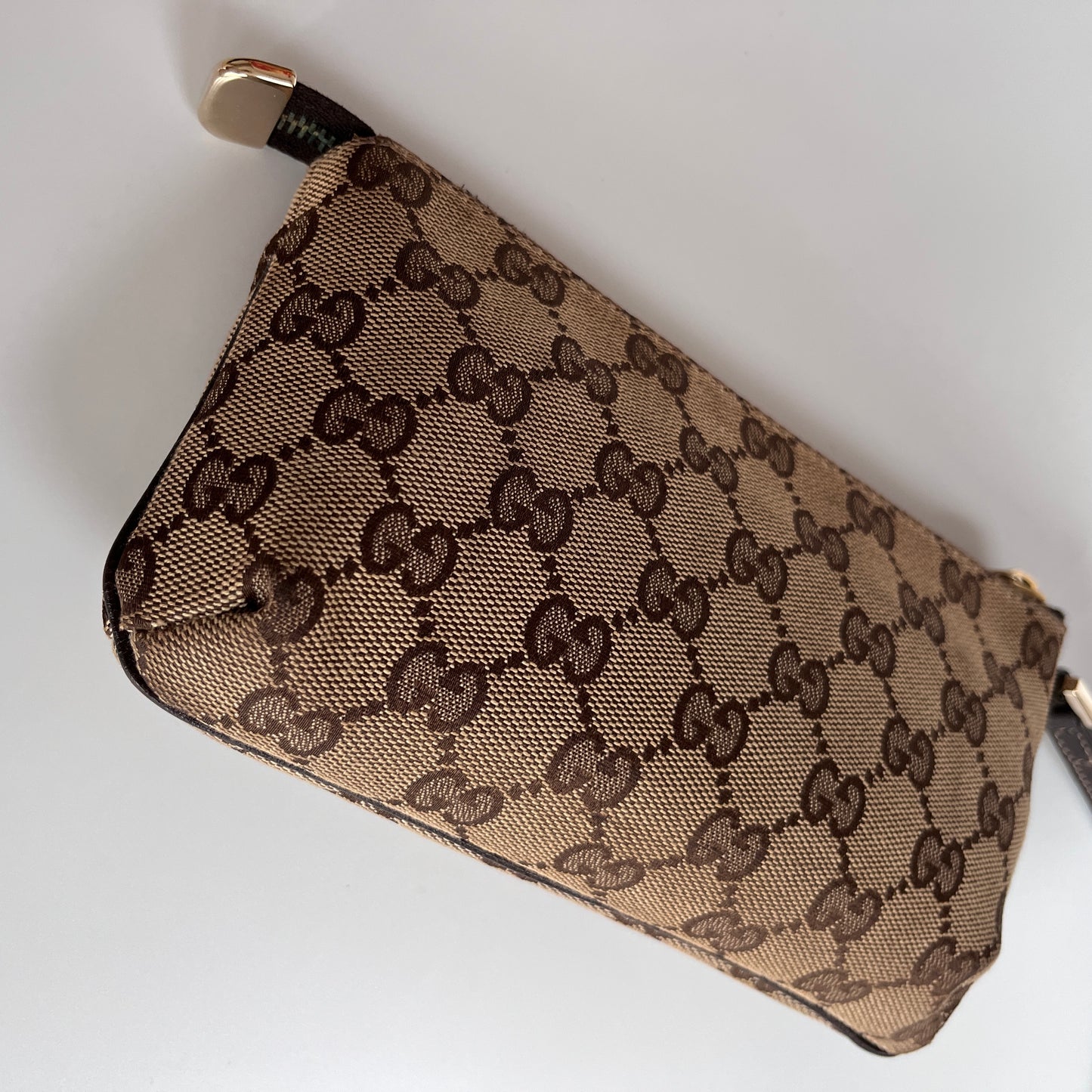 Gucci Vintage GG Canvas Wristlet Pouch