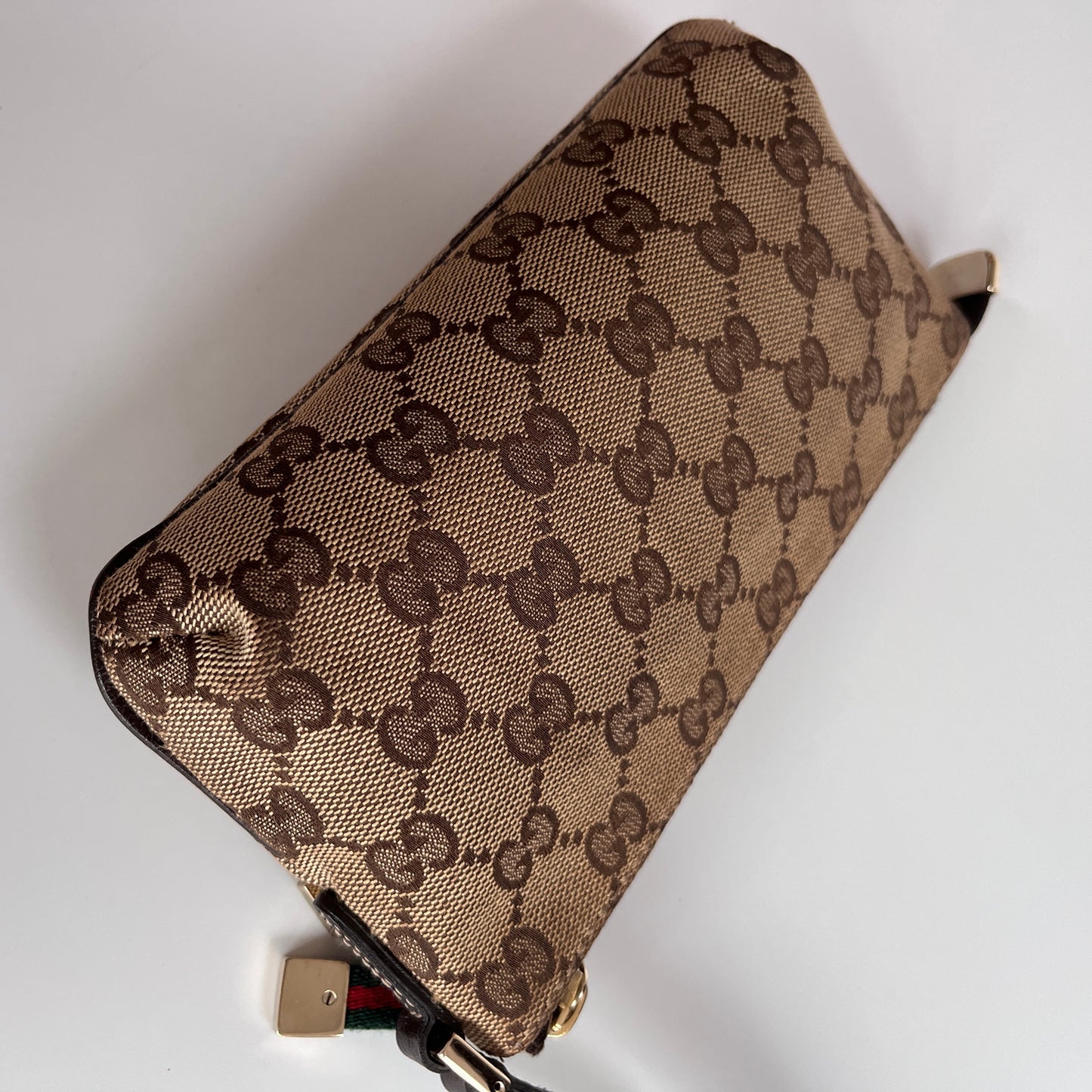 Gucci Vintage GG Canvas Wristlet Pouch