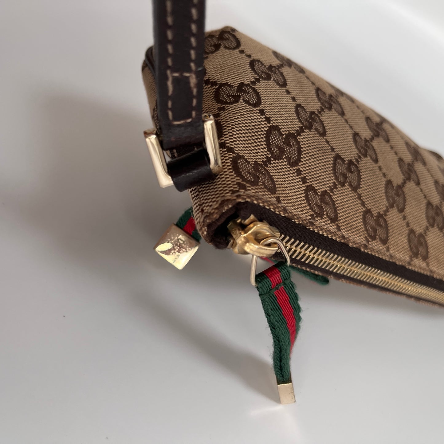 Gucci Vintage GG Canvas Wristlet Pouch