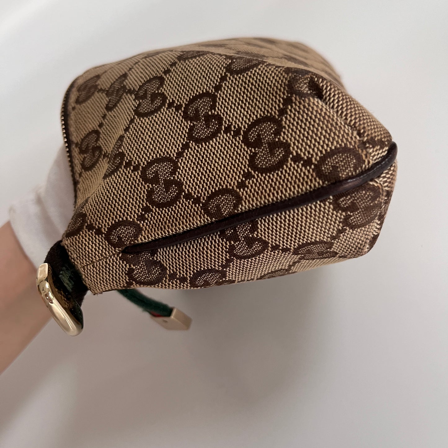 Gucci Vintage GG Canvas Wristlet Pouch