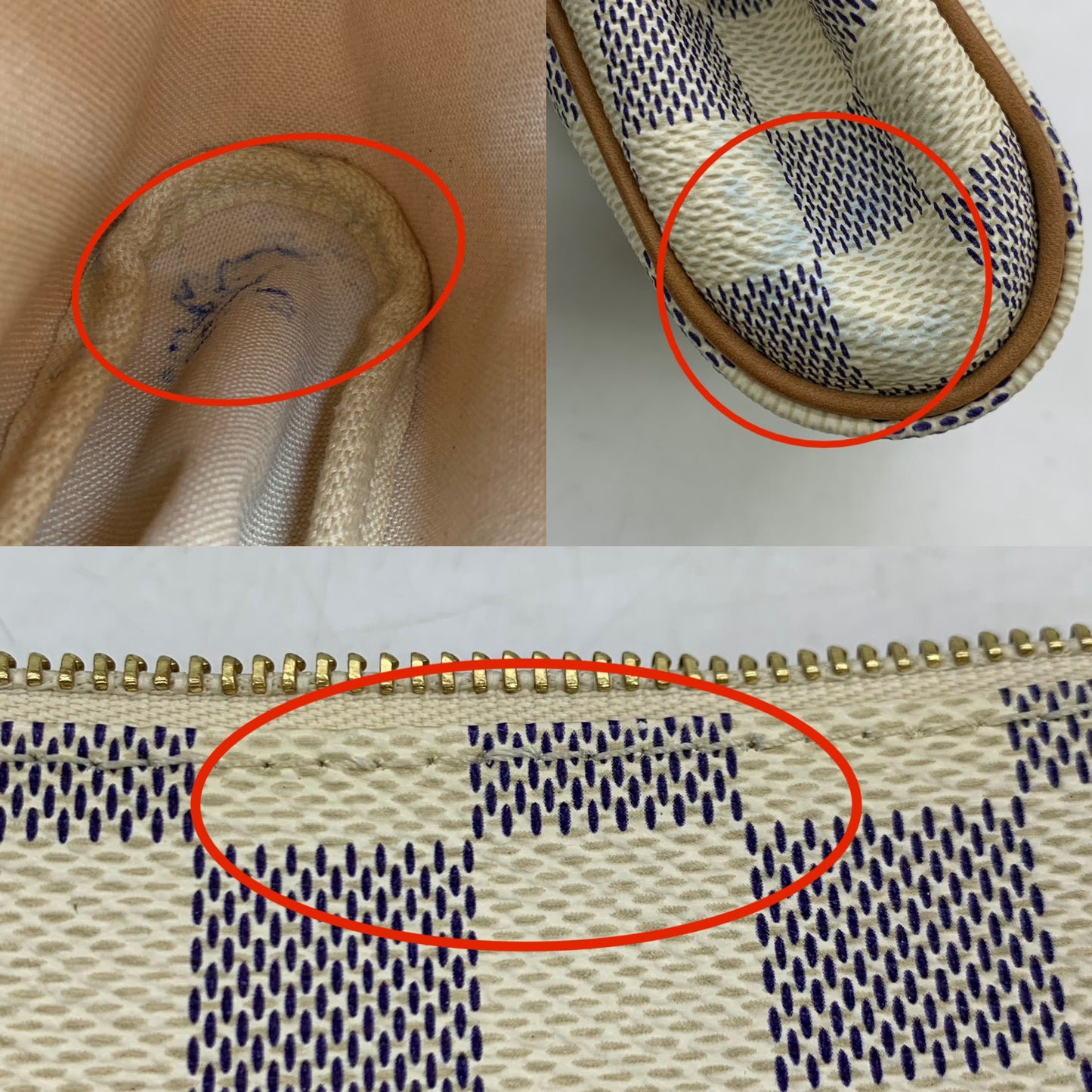 Louis Vuitton Eva PM Damier Azur Clutch