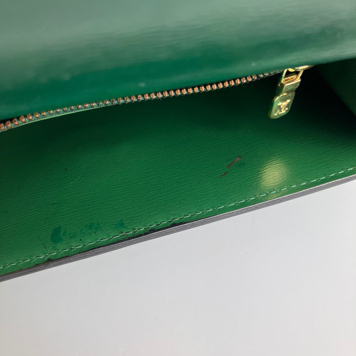 Louis Vuitton Vintage Malesherbes Green Epi Top Handle Bag