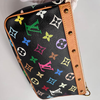 Louis Vuitton x Takashi Murakami Black Multicolor Pochette