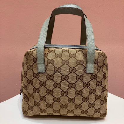 Gucci Vintage GG Canvas Tofu Top Handle Bag